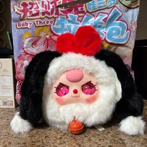 Baby Three Lucky Rabbit Zipper Bag with Custom Face